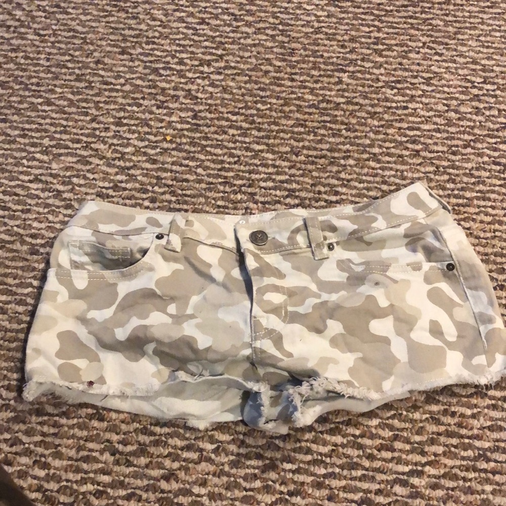 camo jean shorts